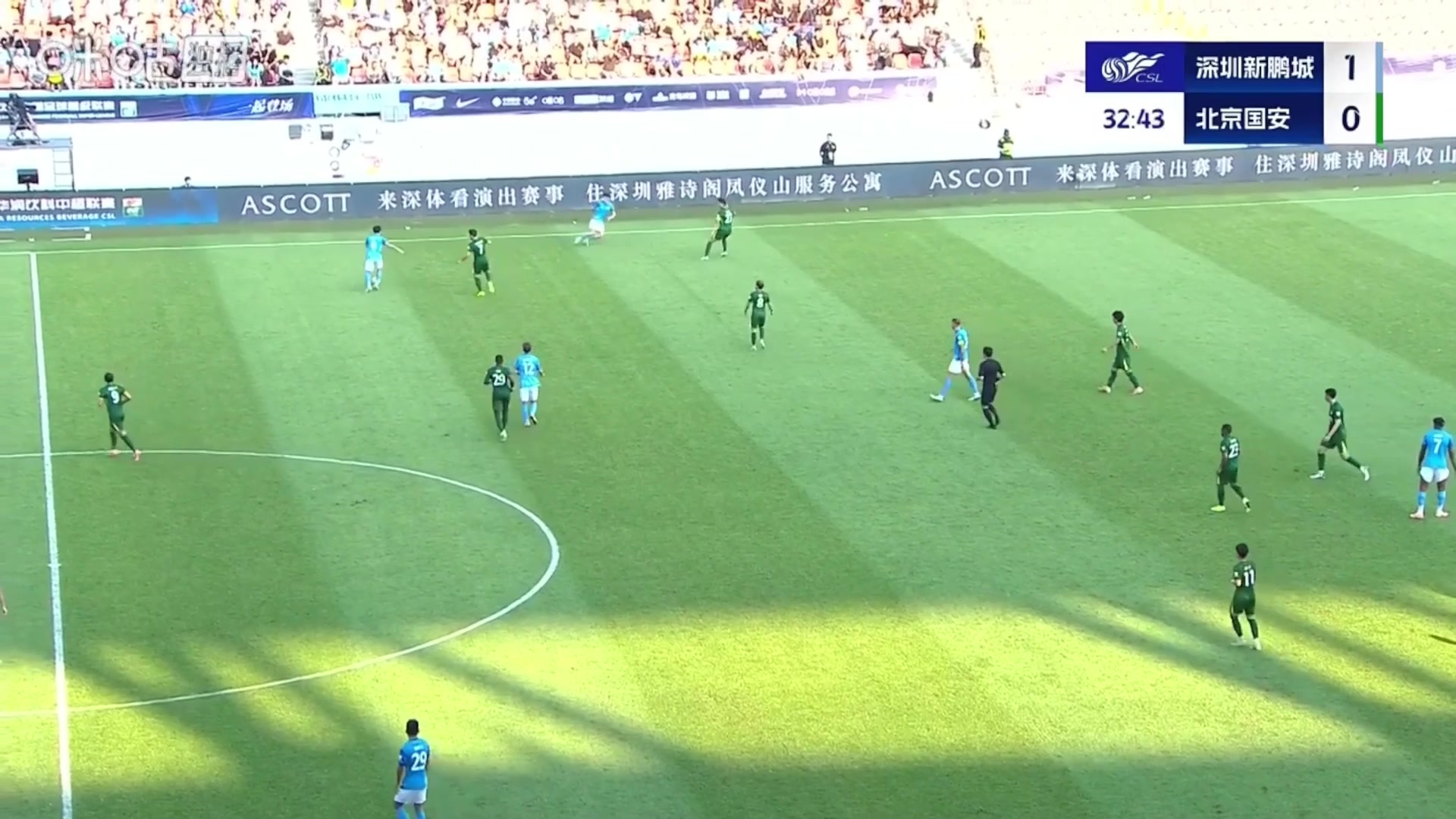 輕松吃餅韋斯利禁區(qū)內(nèi)接橫傳一蹴而就國(guó)安0-2落后